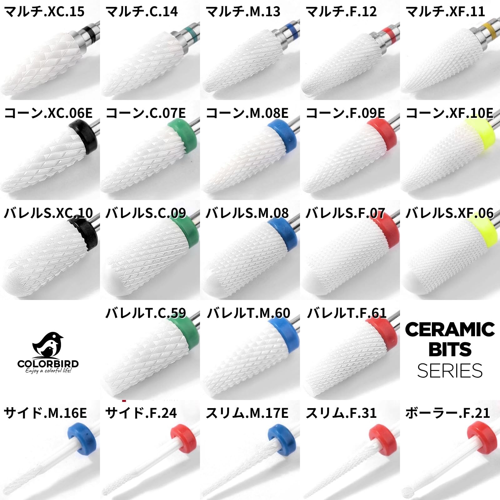 Amazon.co.jp: COLORBIRD ネイルビット セラミック ネイルマシン